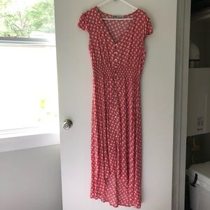 Women’s Medium Gypsies & Moondust Coral Maxi Dress